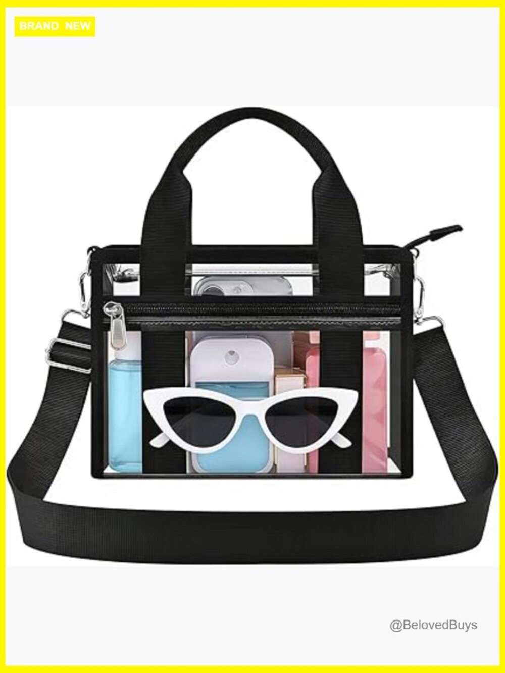 Clear Satchel Stadium Approved Crossbody Bag PVC Handbag Event Purse